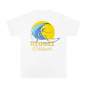 SKULL SURFER PKT TEE-WHT