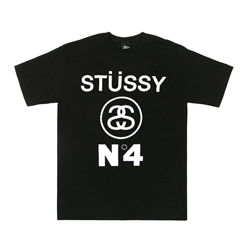 STUSSY NO.4 TEE-BLK