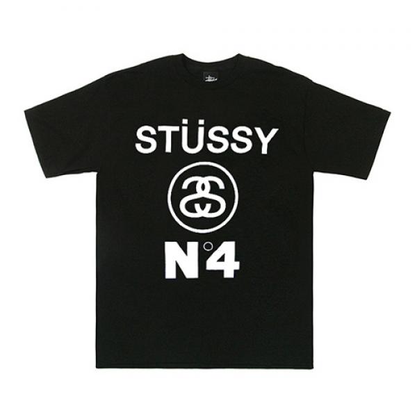 STUSSY NO.4 TEE-BLK