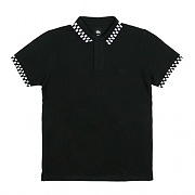 CHECKER POLO-BLK