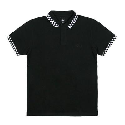 CHECKER POLO-BLK