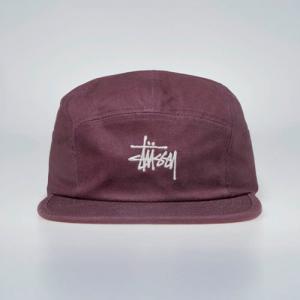 STOCK HERRINGBONE CAMP CAP-BURGUNDY