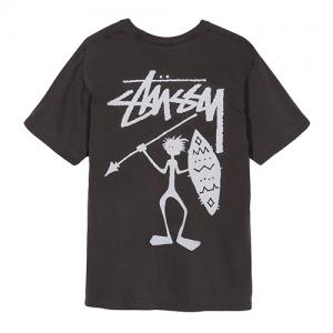 TRIBEMAN PIG. DYED TEE- WASHED BLACK