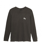BASIC STUSSY PIG. DYED LS TEE-BLACK