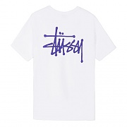 BASIC STUSSY TEE-WHITE(PURPLE)