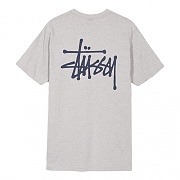 BASIC STUSSY TEE-GREY HEATHER
