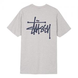 BASIC STUSSY TEE-GREY HEATHER
