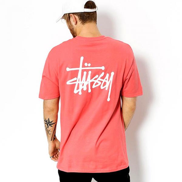 BASIC STUSSY TEE-ROSE