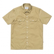 (I024133) S/S MASTER SHIRT-LEATHER