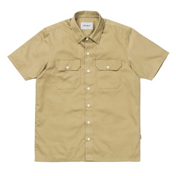 (I024133) S/S MASTER SHIRT-LEATHER