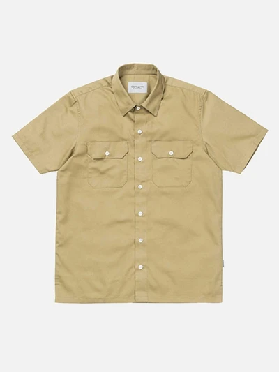 (I024133) S/S MASTER SHIRT-LEATHER