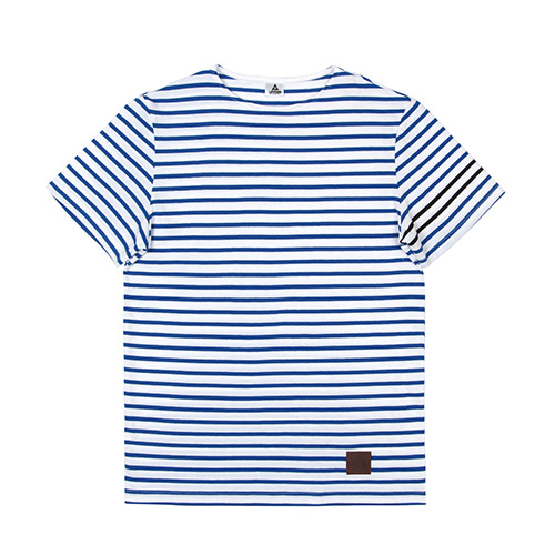 SHORT SLEEVE BORDER TEE-BLUE