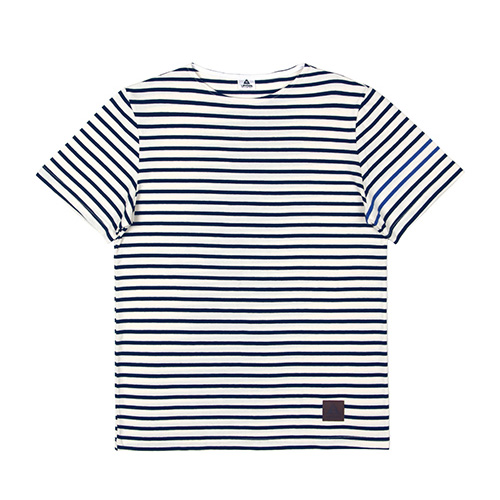 SHORT SLEEVE BORDER TEE-NAVY