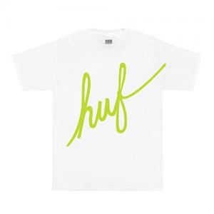 BIG SCRIPT TEE-WHITE(GRN)