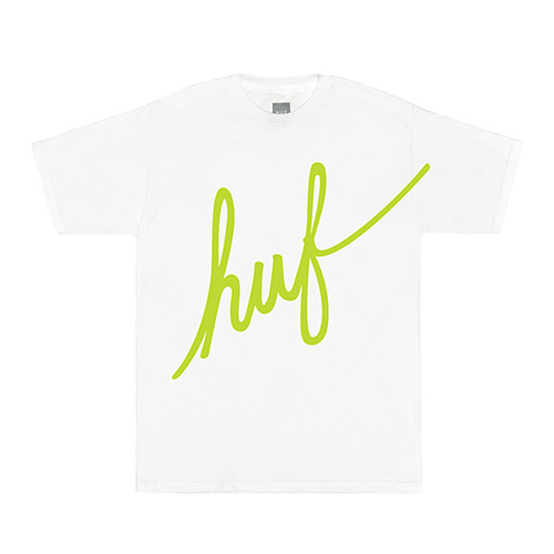 BIG SCRIPT TEE-WHITE(GRN)
