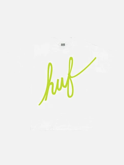 BIG SCRIPT TEE-WHITE(GRN)