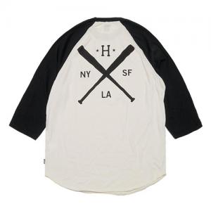 STRIKE OUT RAGLAN-OFF WHITE/BLACK