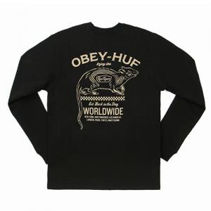 HUF X OBEY RAT RACE LS TEE-BLK