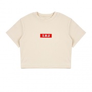5.B.O CROP T-SHIRTS-IVORY