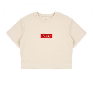 5.B.O CROP T-SHIRTS-IVORY
