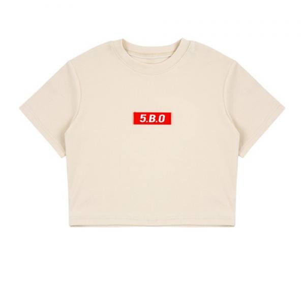 5.B.O CROP T-SHIRTS-IVORY