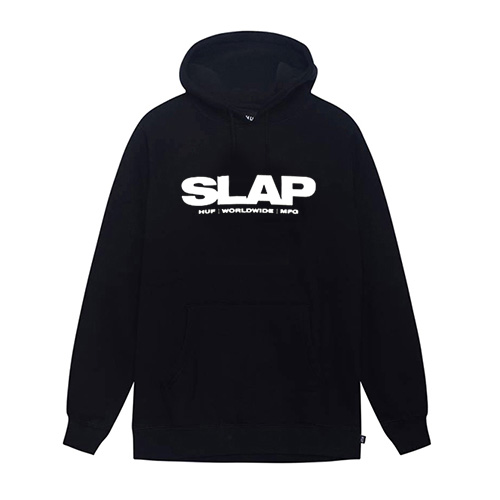 HUF X SLAP HOODIE-BLK