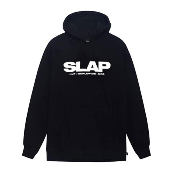 HUF X SLAP HOODIE-BLK