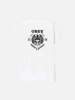 (163081780)OBEY DISSENT & DEFIANCE EAGLE TEE-WHT