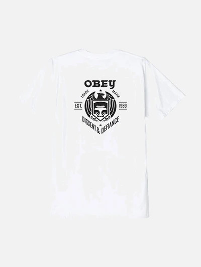 (163081780)OBEY DISSENT & DEFIANCE EAGLE TEE-WHT