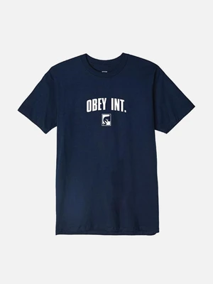 (163081789)OBEY INT. TEE-NAVY