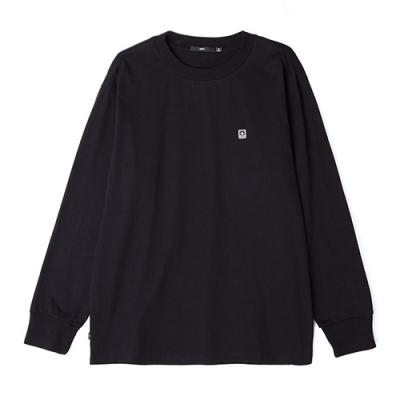 (131030078)EIGHTY NINE SOLID BOX TEE LS TEE-BLK