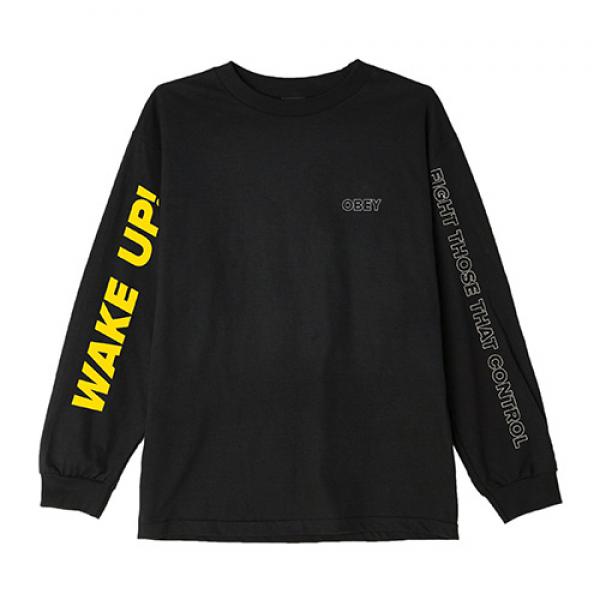 (164901812)FIGHT THOSE THAT CONTROL LS TEE-BLK