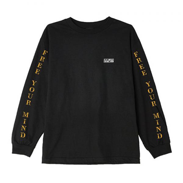 (164901793)FREE YOUR MIND LS TEE-BLK