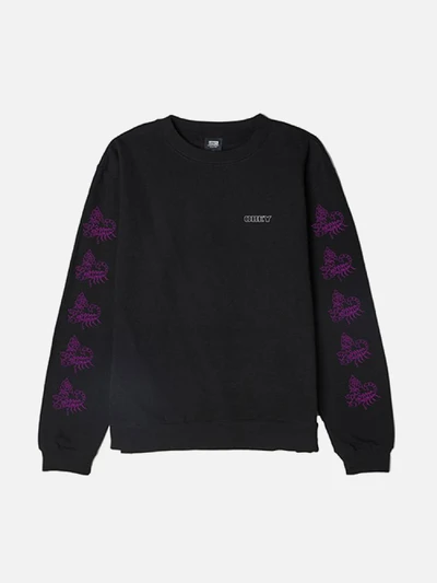 (114981809)SCORPION ROSE CREW-BLK