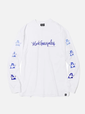 (LT02) GRADATION ANGEL LOGO LONG SLEEVE TEE WHITE