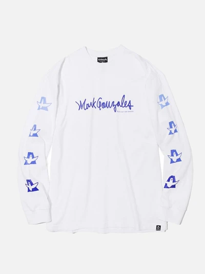 (LT02) GRADATION ANGEL LOGO LONG SLEEVE TEE WHITE