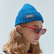 BOX LOGO BEANIE-BLUE