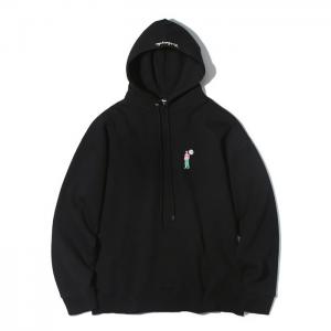 (HD07) SOMETHING HOODIE BLACK