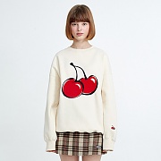 [԰] BIG CHERRY SWEATSHIRT HA [IVORY]