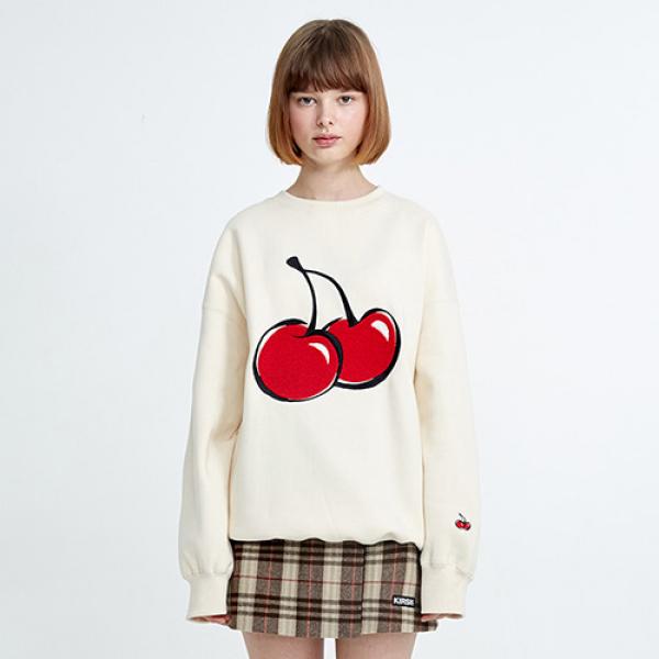 [԰] BIG CHERRY SWEATSHIRT HA [IVORY]