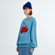 [԰] BIG CHERRY SWEATSHIRT HA [BLUE]