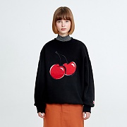 [԰] BIG CHERRY SWEATSHIRT HA [BLACK]