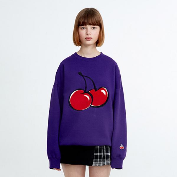 [԰] BIG CHERRY SWEATSHIRT HA [PURPLE]