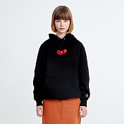 [԰]MIDDLE CHERRY HOODIE HA [BLACK]