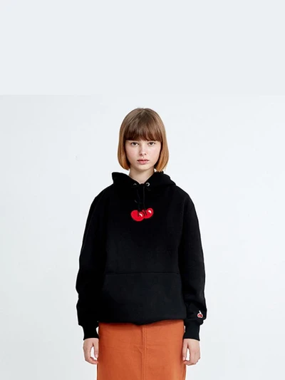 [재입고]MIDDLE CHERRY HOODIE HA [BLACK]