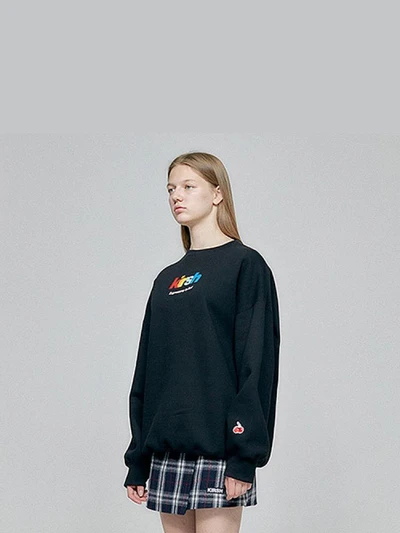 RAINBOW LOGO SWEATSHIRT HA [BLACK]