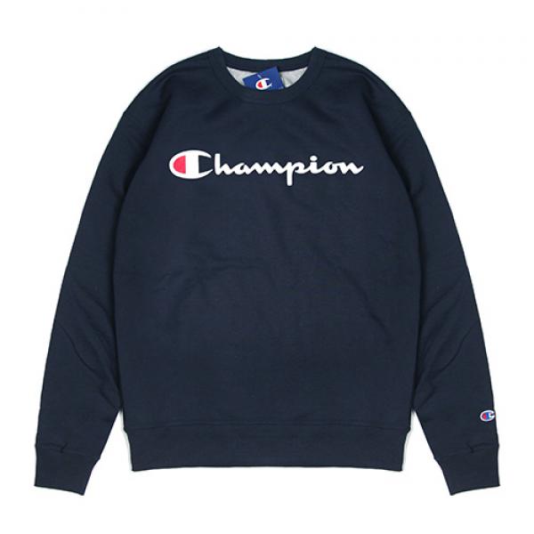 (GF88H) 파워블렌드 스크립트 프린트 맨투맨 NAVY