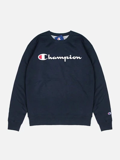 (GF88H) 파워블렌드 스크립트 프린트 맨투맨 NAVY