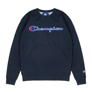 (GF88H) 파워블렌드 스크립트 자수 맨투맨 NAVY