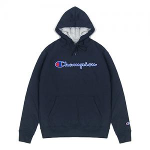 (GF89H) 파워블렌드 스크립트 자수 후드티 NAVY